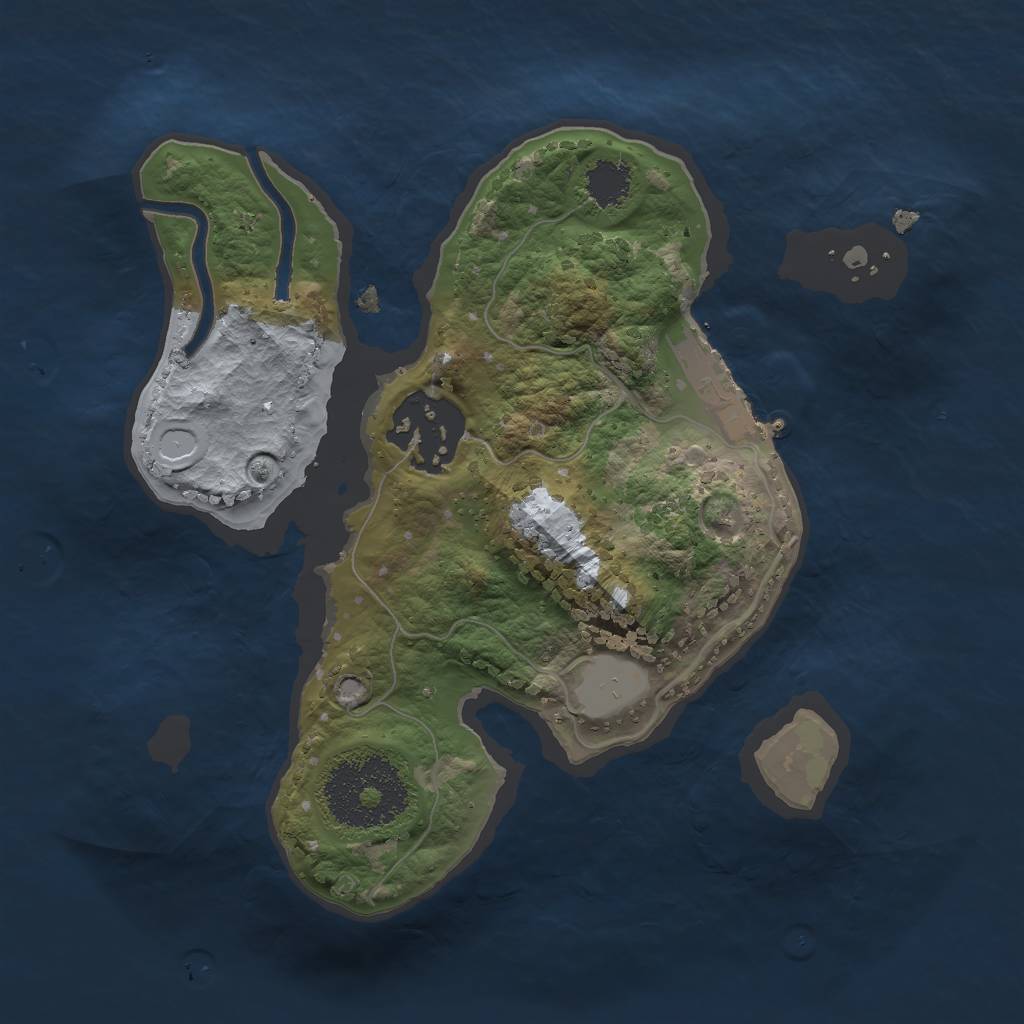 Rust Map: Procedural Map, Size: 2000, Seed: 1655099092, 5 Monuments