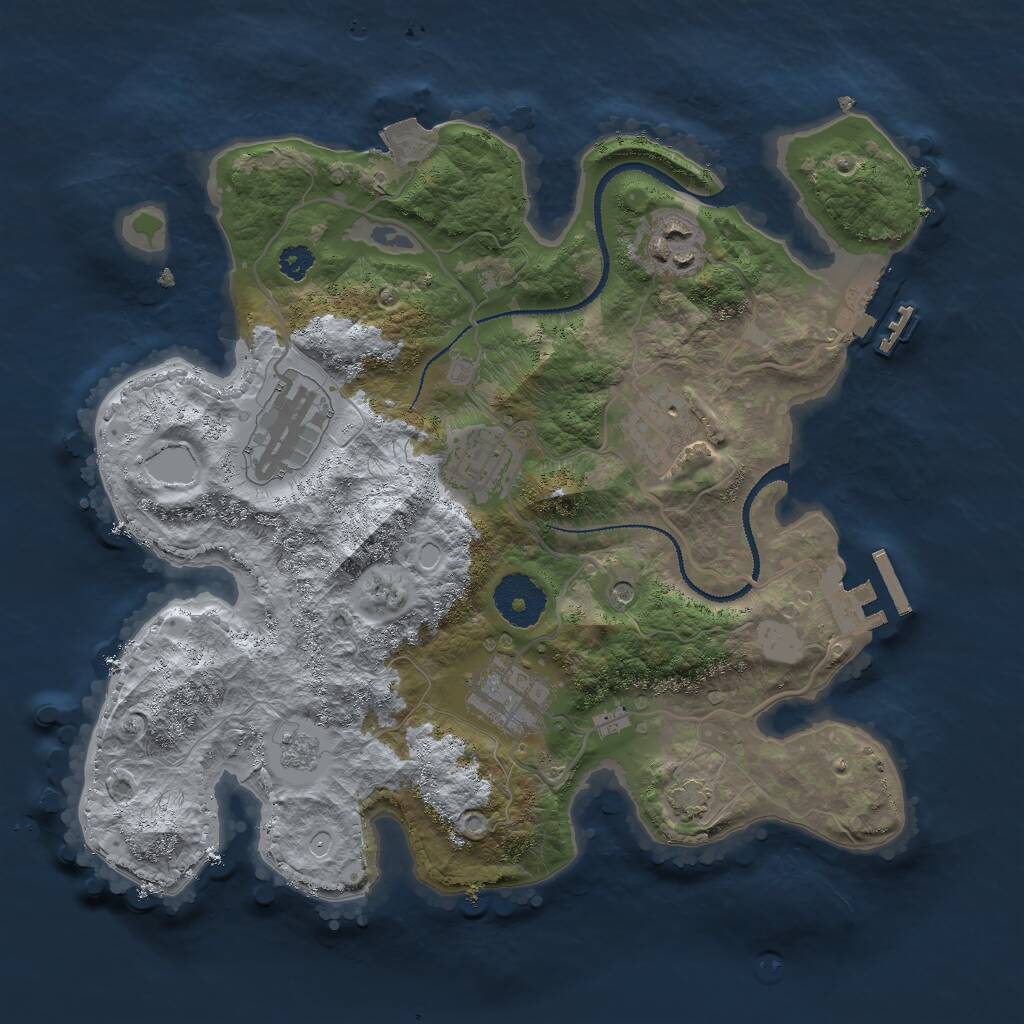 Rust Map: Procedural Map, Size: 3000, Seed: 4231968, 11 Monuments