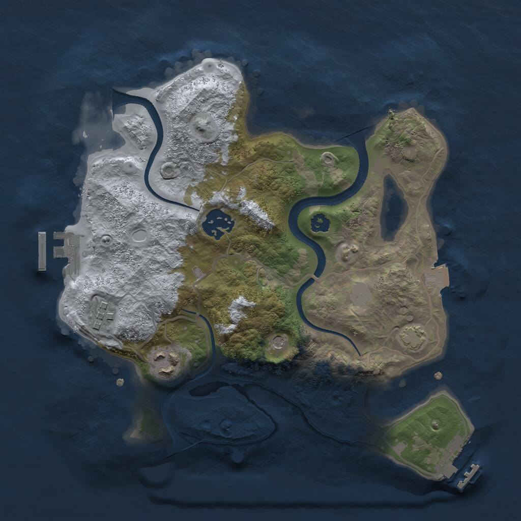 Rust Map: Procedural Map, Size: 2690, Seed: 42, 8 Monuments