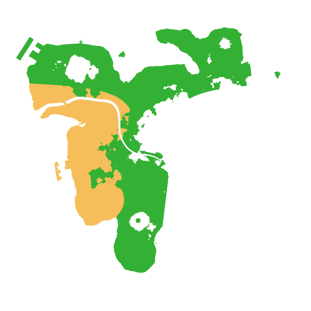 Biome Rust Map: Procedural Map, Size: 2500, Seed: 419043663