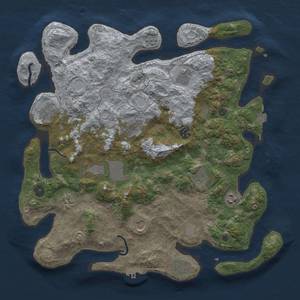 Thumbnail Rust Map: Procedural Map, Size: 4000, Seed: 919381487, 18 Monuments