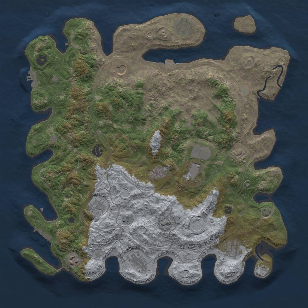 Rust Map: Procedural Map, Size: 4250, Seed: 586008180, 19 Monuments