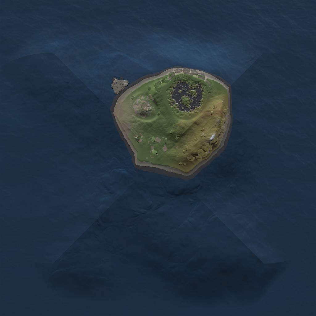 Rust Map: Procedural Map, Size: 1000, Seed: 523521, 3 Monuments