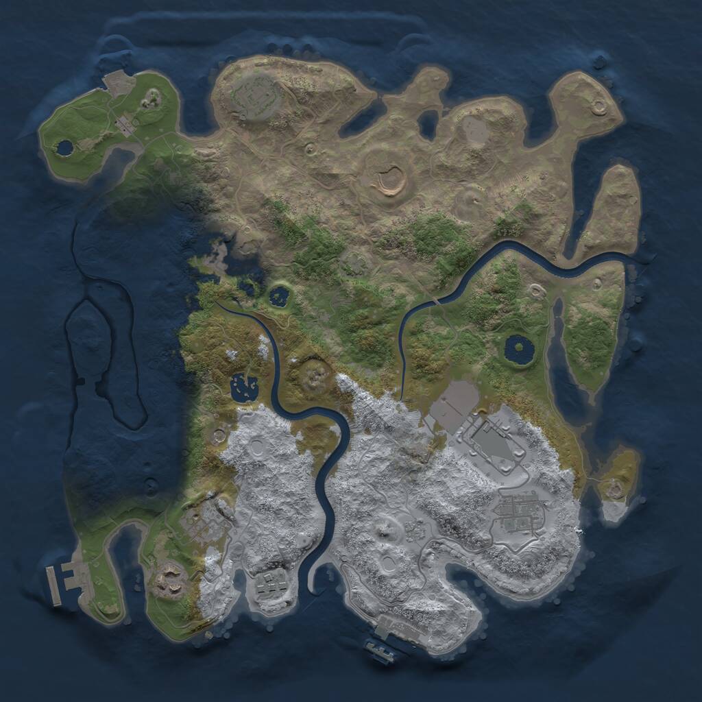 Rust Map: Procedural Map, Size: 3540, Seed: 942562809, 15 Monuments