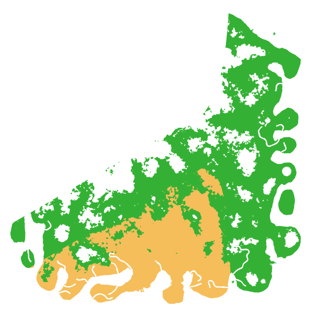 Biome Rust Map: Procedural Map, Size: 6000, Seed: 729205