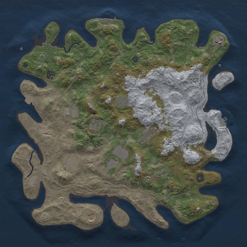 Rust Map: Procedural Map, Size: 4250, Seed: 1312, 19 Monuments