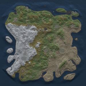 Thumbnail Rust Map: Procedural Map, Size: 4500, Seed: 811364347, 19 Monuments