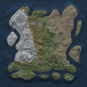 Thumbnail Rust Map: Procedural Map, Size: 3500, Seed: 85501725, 15 Monuments