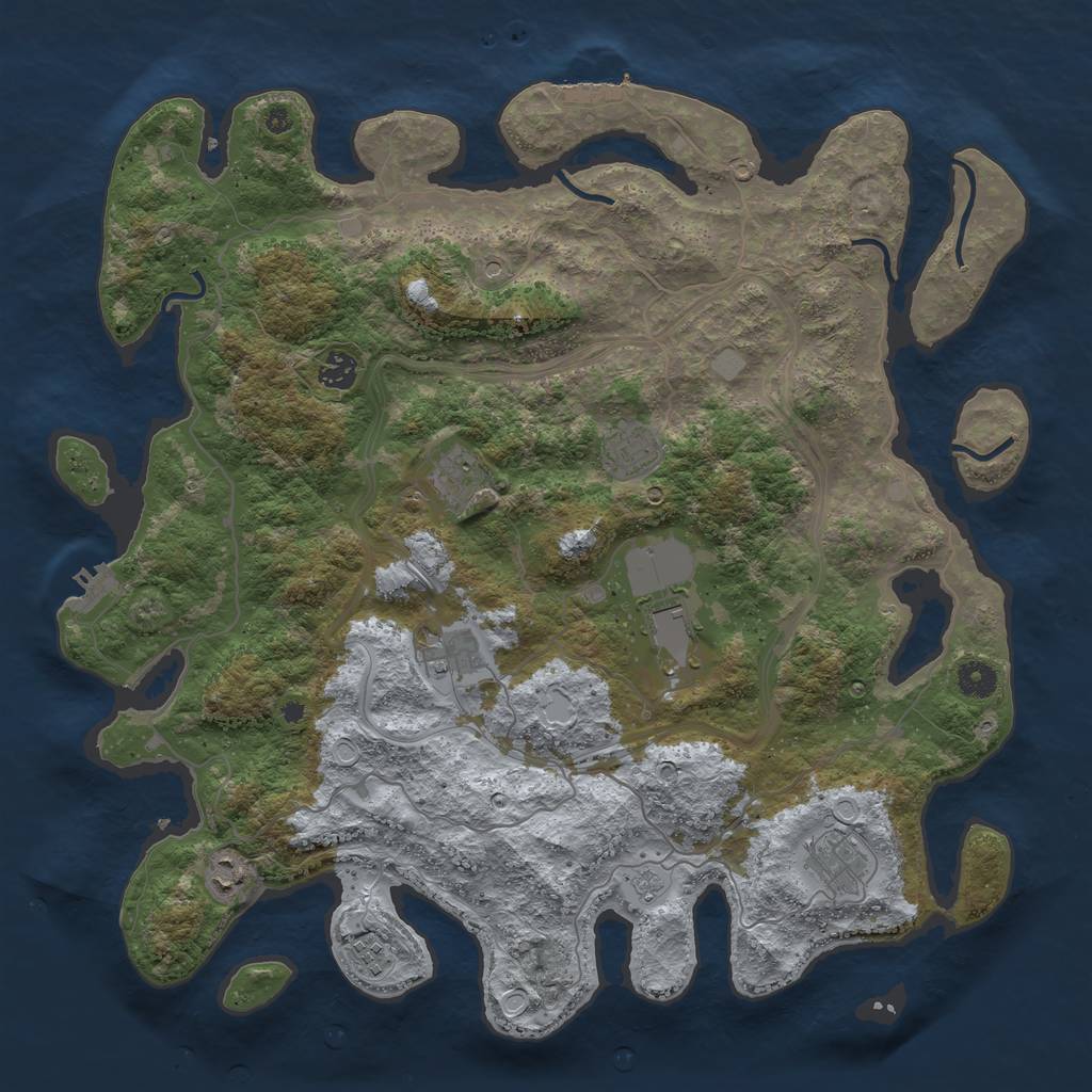 Rust Map: Procedural Map, Size: 4250, Seed: 9575, 15 Monuments