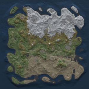 Thumbnail Rust Map: Procedural Map, Size: 4500, Seed: 1929729144, 18 Monuments