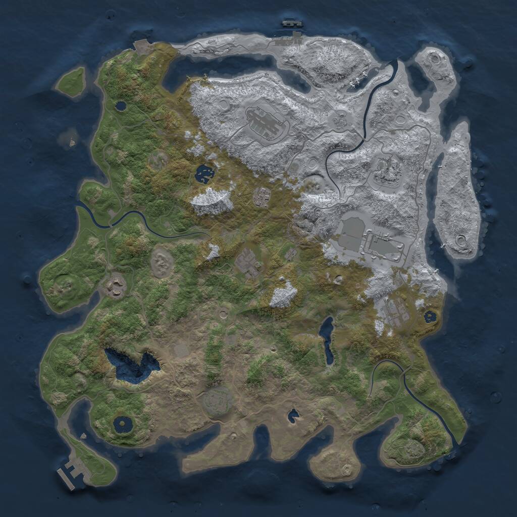 Rust Map: Procedural Map, Size: 4200, Seed: 272618395, 15 Monuments