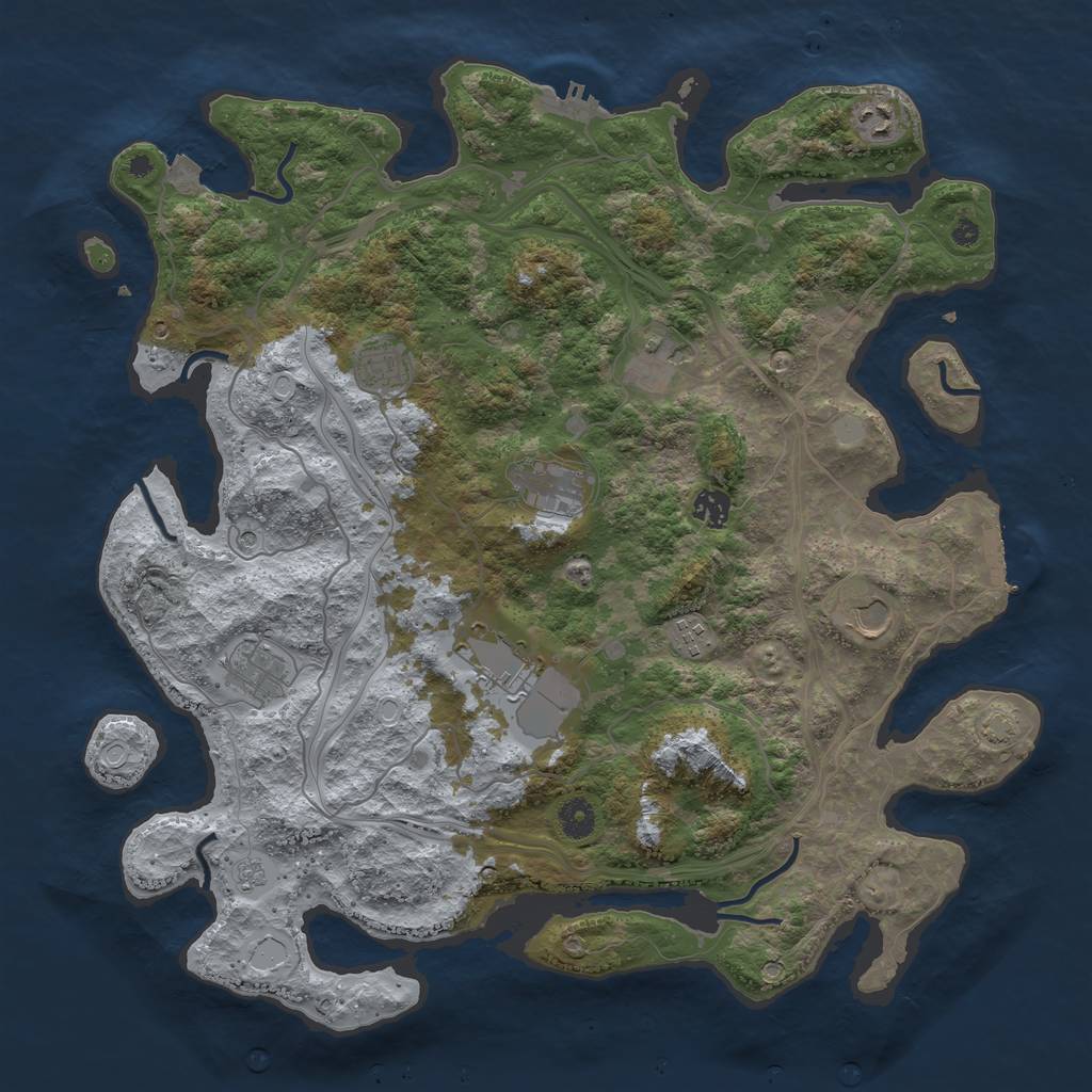 Rust Map: Procedural Map, Size: 4250, Seed: 12312323, 17 Monuments
