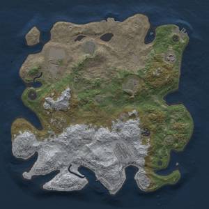 Thumbnail Rust Map: Procedural Map, Size: 3500, Seed: 810341769, 16 Monuments