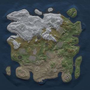 Thumbnail Rust Map: Procedural Map, Size: 3500, Seed: 1614190783, 17 Monuments