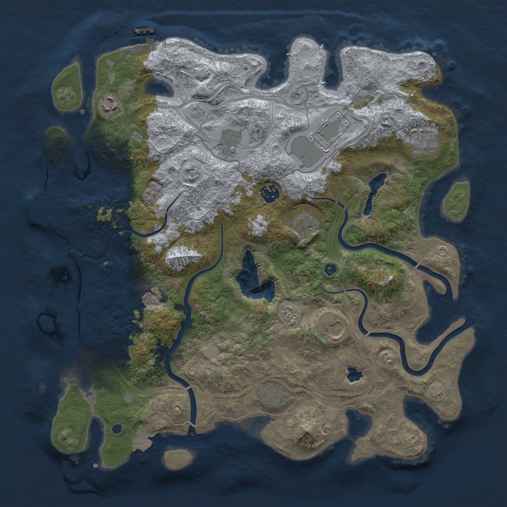 Rust Map: Procedural Map, Size: 4250, Seed: 531988, 15 Monuments