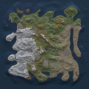 Thumbnail Rust Map: Procedural Map, Size: 3650, Seed: 59122701, 17 Monuments