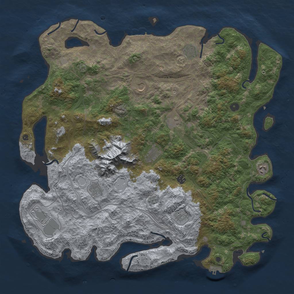 Rust Map: Procedural Map, Size: 5000, Seed: 13722503, 17 Monuments