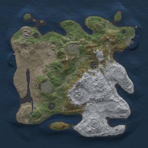 Thumbnail Rust Map: Procedural Map, Size: 3000, Seed: 634538123, 13 Monuments