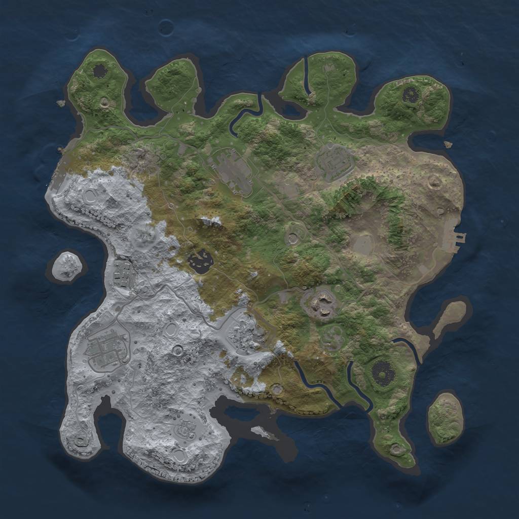 Rust Map: Procedural Map, Size: 3250, Seed: 29002, 14 Monuments