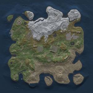 Thumbnail Rust Map: Procedural Map, Size: 3500, Seed: 595821606, 16 Monuments