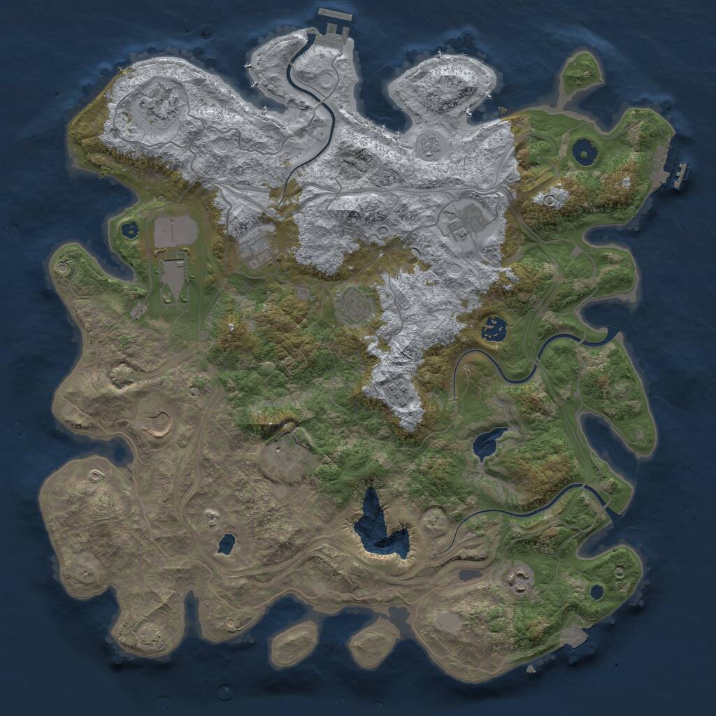 Rust Map: Procedural Map, Size: 4250, Seed: 1631290212, 16 Monuments