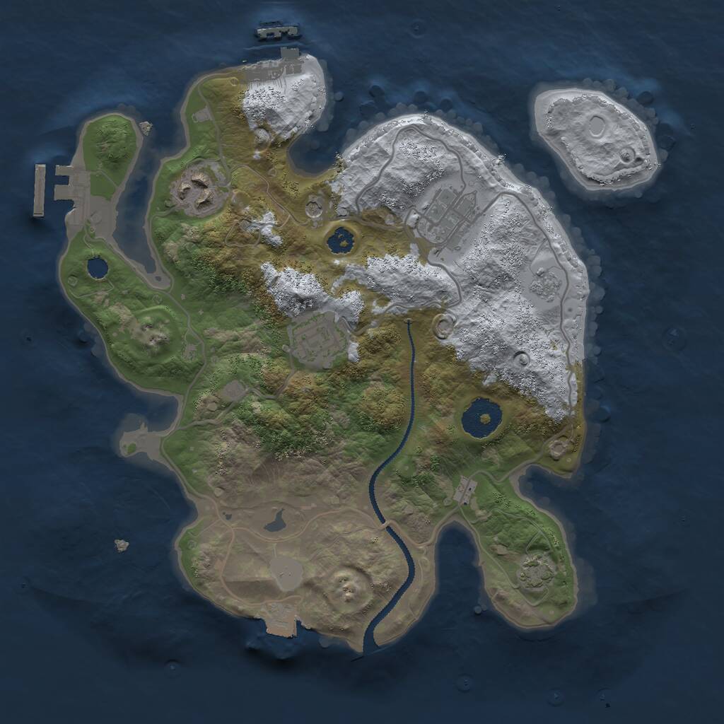 Rust Map: Procedural Map, Size: 2800, Seed: 5678931, 9 Monuments