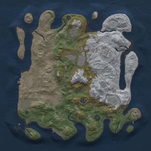 Thumbnail Rust Map: Procedural Map, Size: 3700, Seed: 164048, 17 Monuments