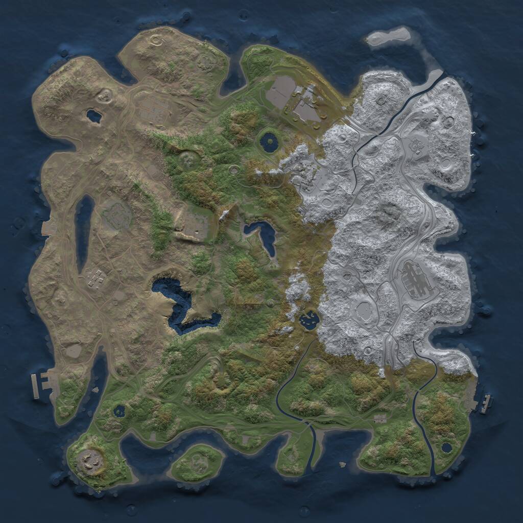 Rust Map: Procedural Map, Size: 4250, Seed: 239451970, 15 Monuments