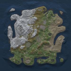 Thumbnail Rust Map: Procedural Map, Size: 3500, Seed: 137696774, 15 Monuments