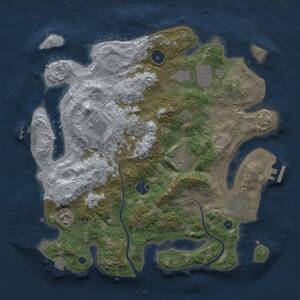 Thumbnail Rust Map: Procedural Map, Size: 3500, Seed: 137696774, 13 Monuments