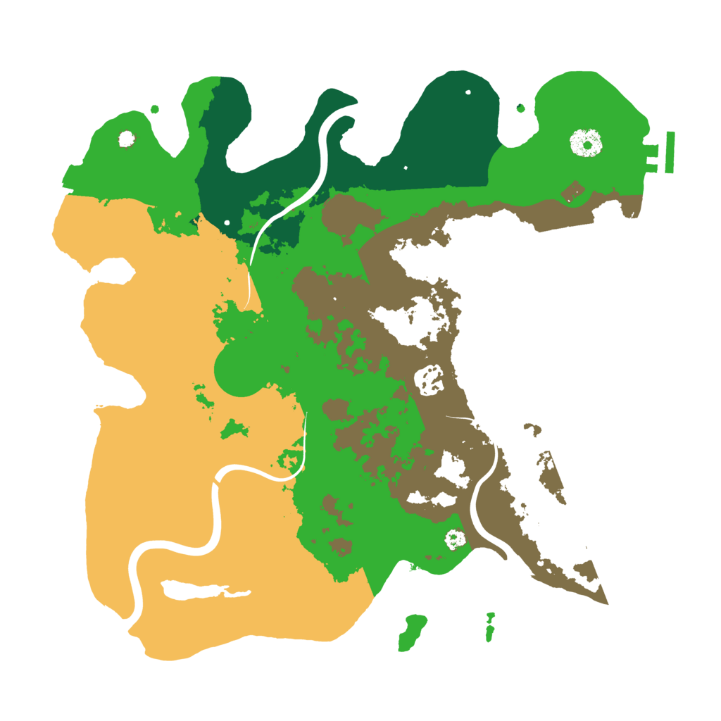 Biome Rust Map: Procedural Map, Size: 3500, Seed: 142501