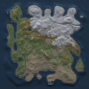 Thumbnail Rust Map: Procedural Map, Size: 3600, Seed: 762, 12 Monuments