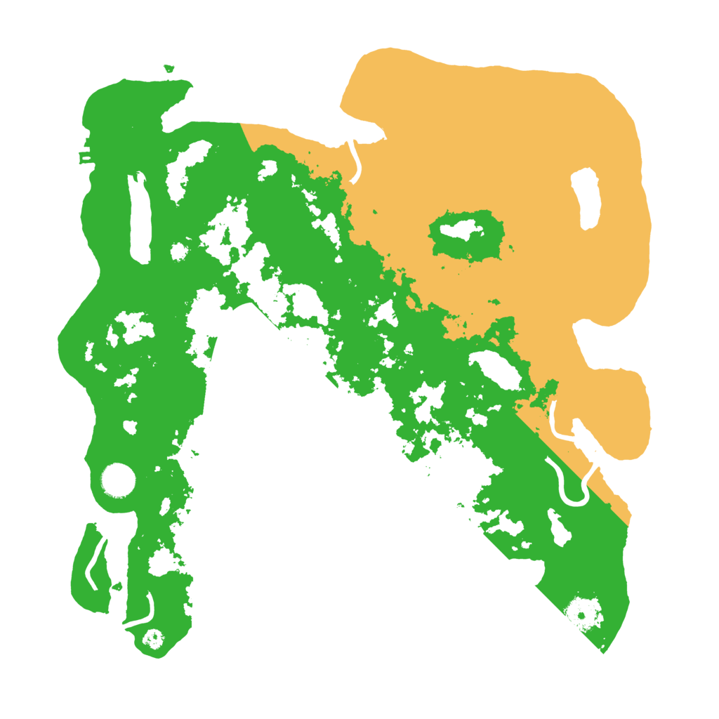 Biome Rust Map: Procedural Map, Size: 3700, Seed: 358735