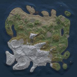 Thumbnail Rust Map: Procedural Map, Size: 3800, Seed: 6042023, 17 Monuments