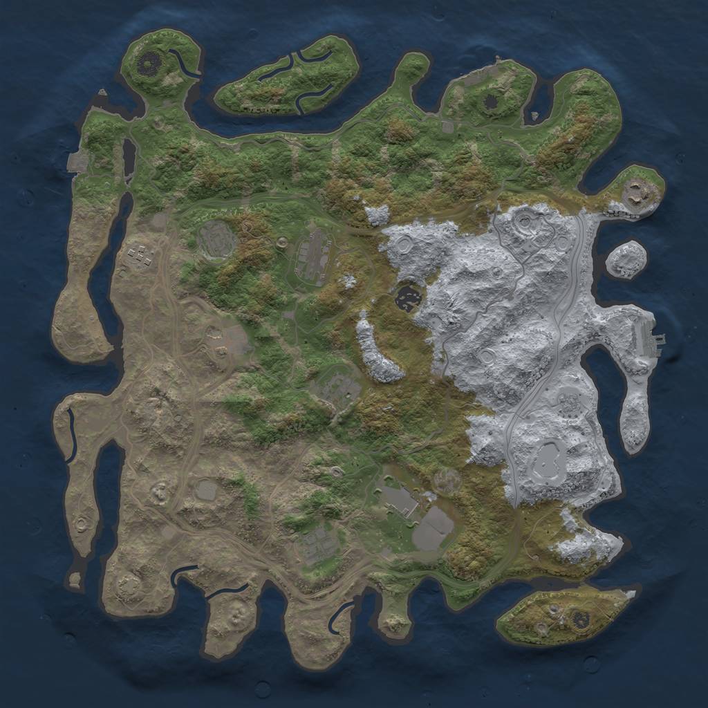 Rust Map: Procedural Map, Size: 4250, Seed: 31348214, 17 Monuments