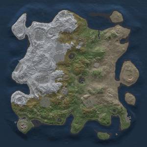 Thumbnail Rust Map: Procedural Map, Size: 3500, Seed: 905640344, 17 Monuments