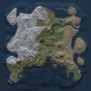 Thumbnail Rust Map: Procedural Map, Size: 3500, Seed: 905640344, 15 Monuments