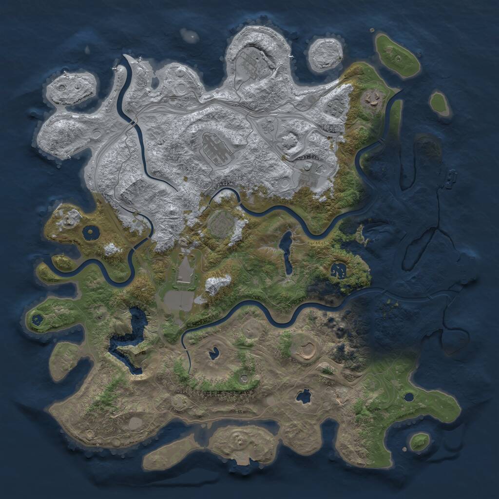 Rust Map: Procedural Map, Size: 4500, Seed: 230227, 15 Monuments