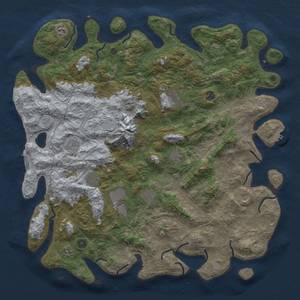 Thumbnail Rust Map: Procedural Map, Size: 5000, Seed: 543989, 18 Monuments