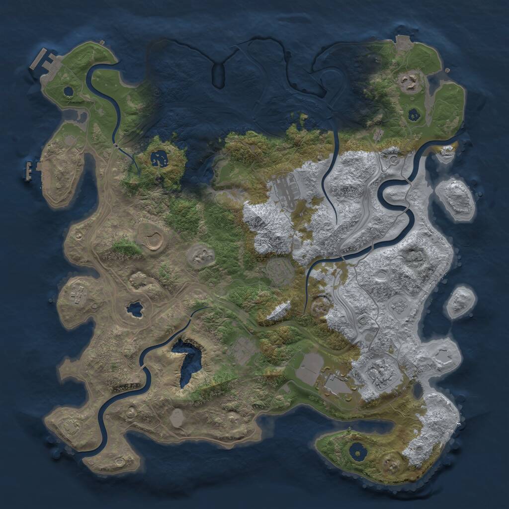 Rust Map: Procedural Map, Size: 4250, Seed: 23648, 15 Monuments