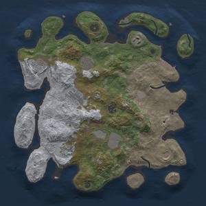 Thumbnail Rust Map: Procedural Map, Size: 3500, Seed: 566797245, 14 Monuments
