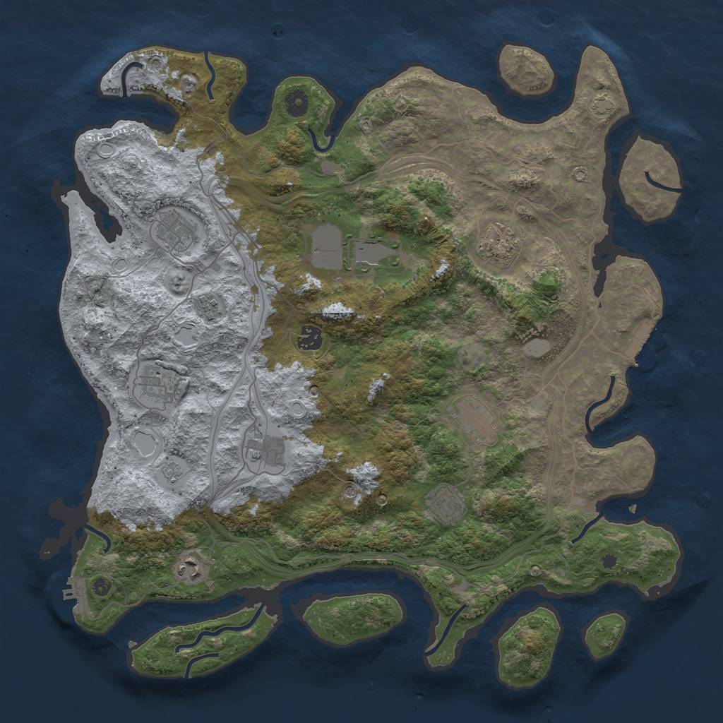Rust Map: Procedural Map, Size: 4250, Seed: 20230406, 18 Monuments