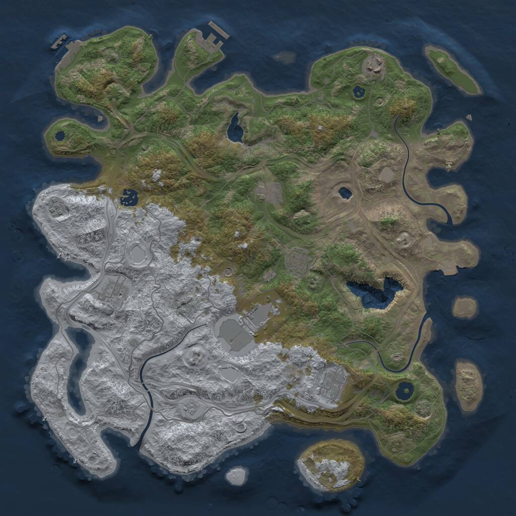 Rust Map: Procedural Map, Size: 4250, Seed: 1723775764, 14 Monuments