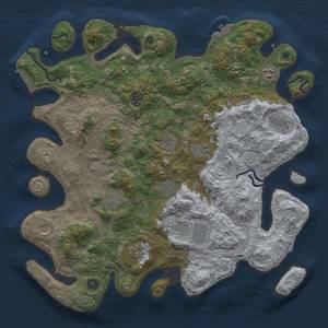 Thumbnail Rust Map: Procedural Map, Size: 4300, Seed: 1068, 19 Monuments