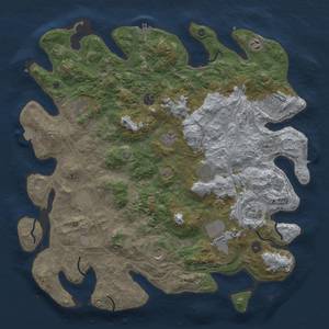 Thumbnail Rust Map: Procedural Map, Size: 4500, Seed: 2084243617, 19 Monuments