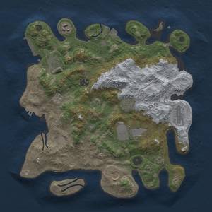 Thumbnail Rust Map: Procedural Map, Size: 3500, Seed: 716751878, 16 Monuments