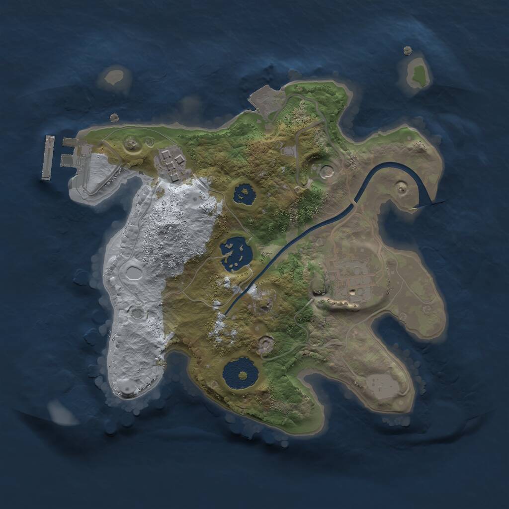 Rust Map: Procedural Map, Size: 2311, Seed: 824804328, 6 Monuments