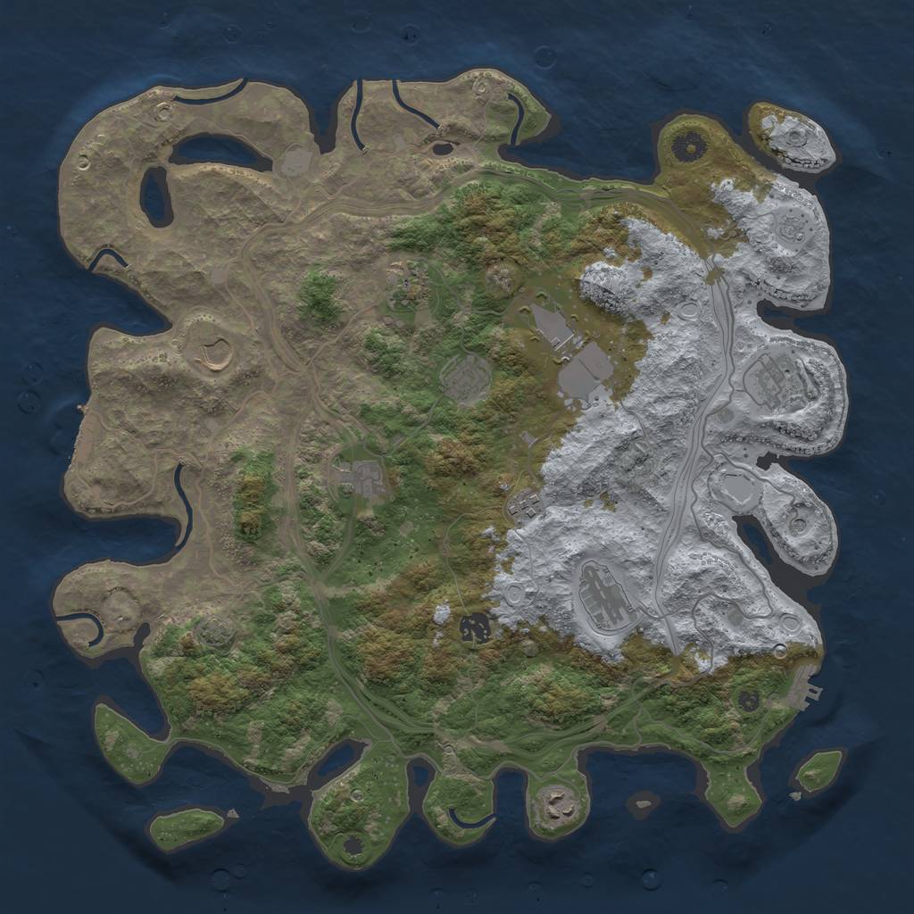 Rust Map: Procedural Map, Size: 4250, Seed: 1798681478, 18 Monuments