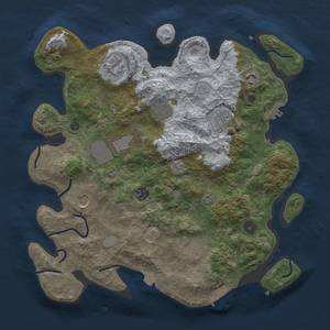 Thumbnail Rust Map: Procedural Map, Size: 3700, Seed: 894794633, 17 Monuments