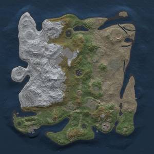 Thumbnail Rust Map: Procedural Map, Size: 3500, Seed: 1680418419, 17 Monuments